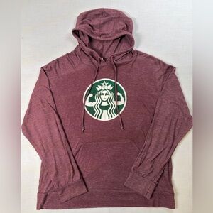 Ever Hottie Lightweight Hoodie Women’s Size L Starbucks Coffee Shop Print